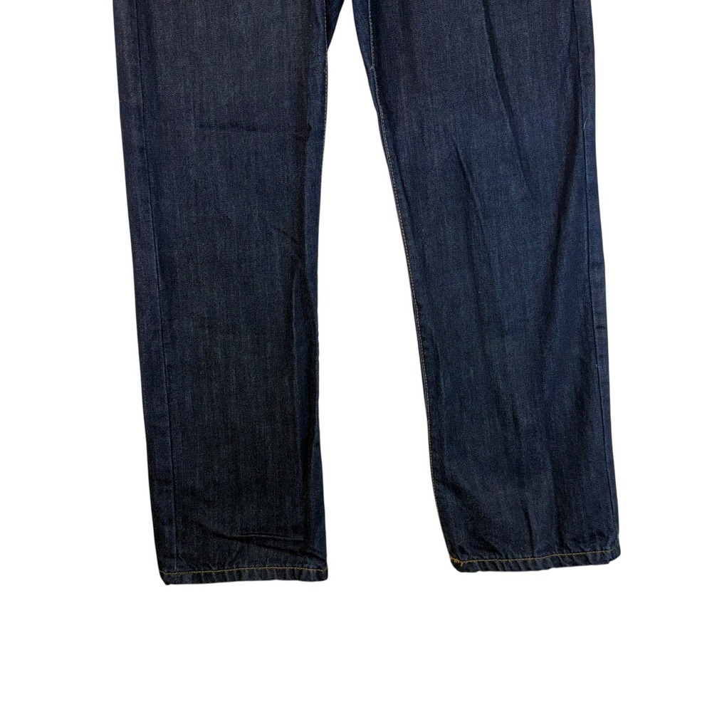 Lands End Canvas Mens Dark Wash Straight Fit Jeans Classic Staple Size 32x30 - Picture 4 of 13